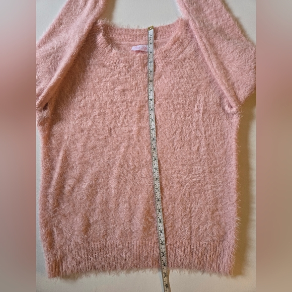 Pink Lily Boutique Eyelash Knit Sweater in Pale Pink Women's Size Medium - Picture 7 of 9